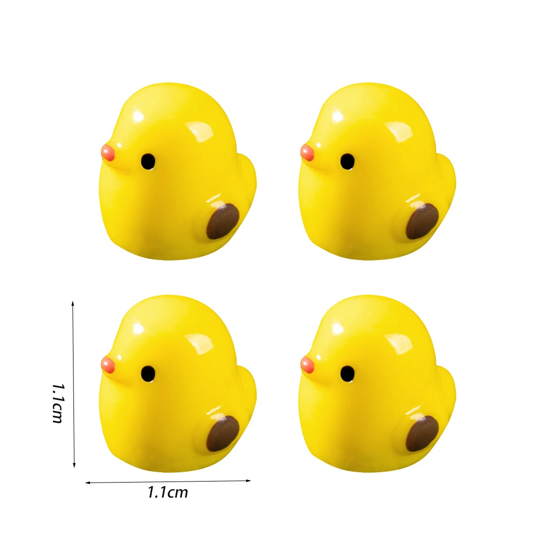 50PCS Resin Tiny Chick Figurines Mini Animals Chickens Miniatures for Micro Landscape Fairy Garden Decor Terrarium Crafts