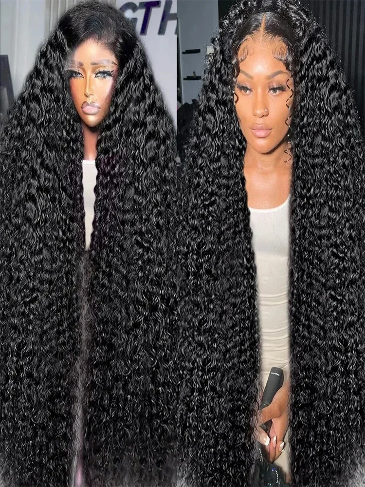 13x6 HD Transparent Lace Frontal Wigs Deep Wave 4x4 13x4 HD Human Hair Wigs Pre Plucked With Baby Hair Soft Brazilian For Women