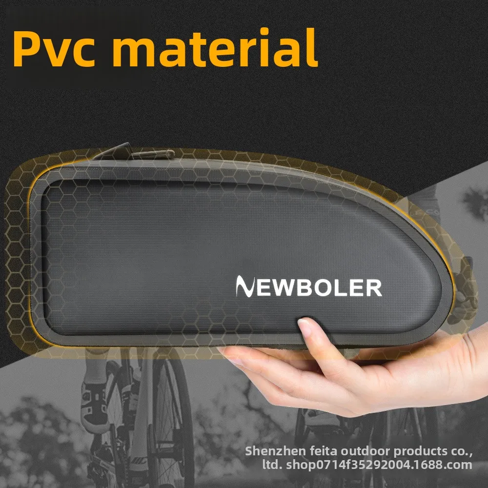 حقيبة بإطار دراجة مقاومة للماء - حزمة أنبوبية علوية ذات سعة كبيرة لدراجات الجبال والطرق