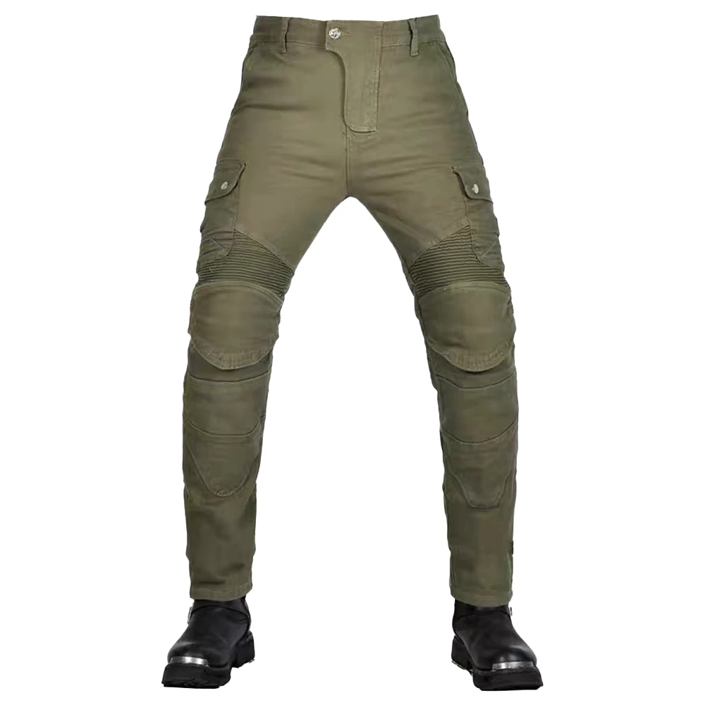 New Motorcycle Men Riding Racing Pants Motocross Protective Pants With 4 X Detachable CE Certified Knee Hip Protector Pads Jeans