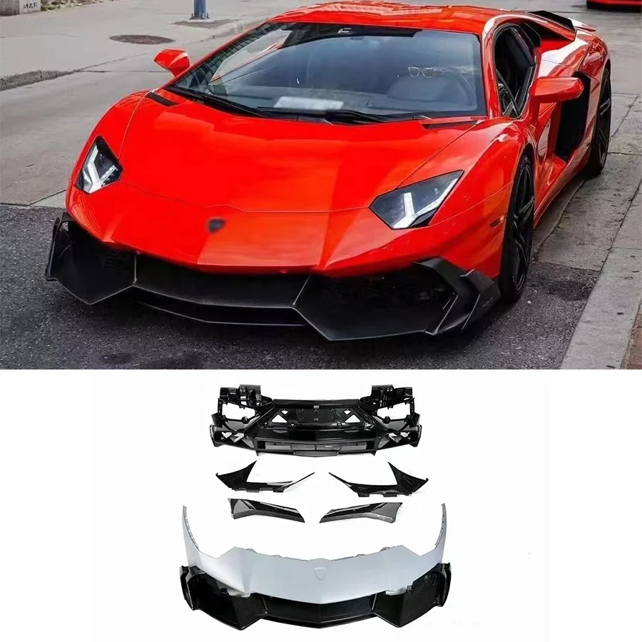 Msy Style Dry Carbon Fiber Bodykit forLamborghini Aventador LP700 LP750 Car Front Bumper Side Skirts Splitter Body Kit