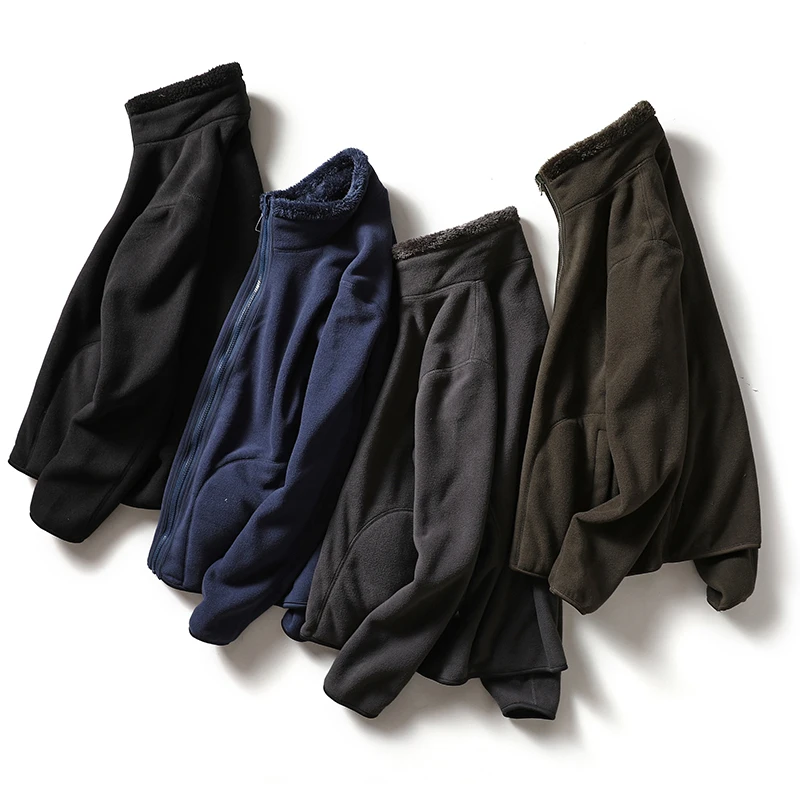 

Thiened Fce двустороннее носимое повседневное пальто с воротником-стойкой, мужская верхняя одежда, теплое молодежное длинное зимнее пальто на молнии све