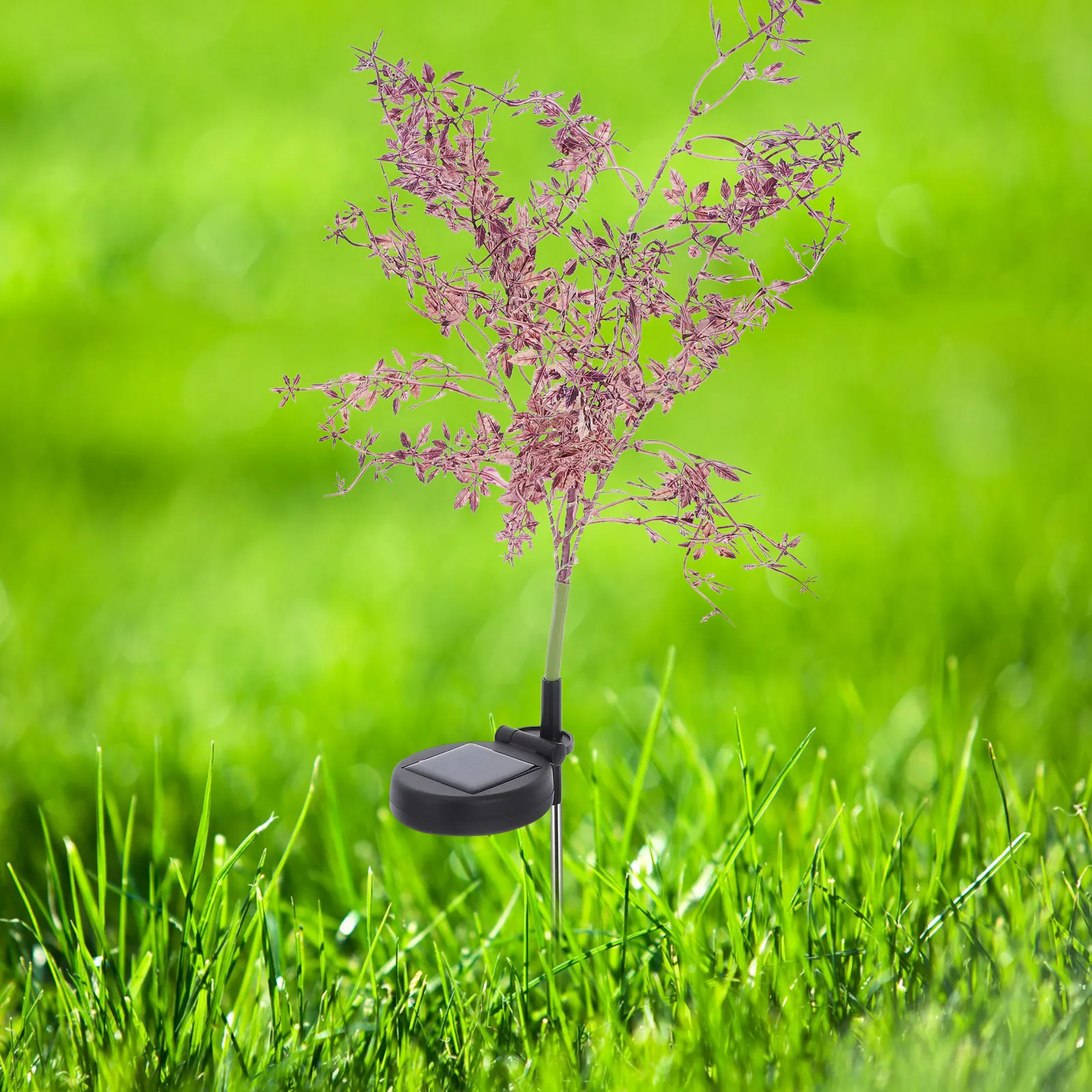 

1Pcs Solar Garden Lamp Waterproof LED Lawn Light Purple Decorative Outdoor Lighting Waterproof Light Plant Shaped Lamp