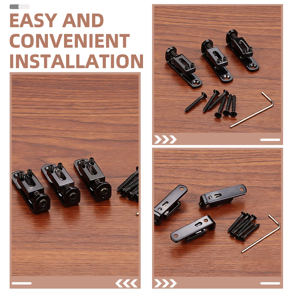 

3 Pcs Guitar Bridge Set Saddle Roller Bass Vintage Saddles Metal Electric Parts