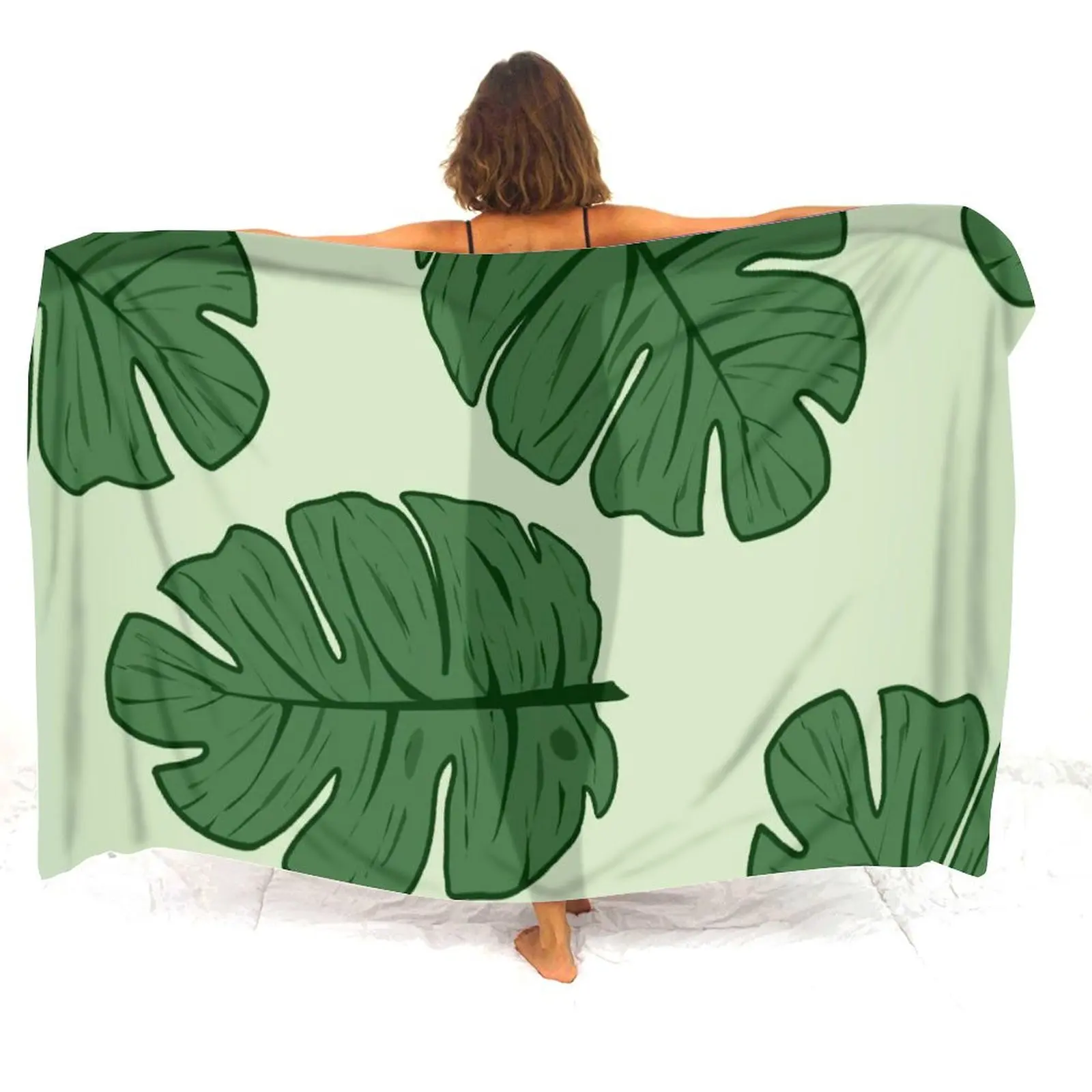 Polynesian Hibiscus Flower Salon Dress women's Shawl Salon Group Customizable Patterns Light And Thin Fabric