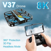4DRC V37 New Mini 8K Drone with Camera 4K HD Easy To Carry WiFi FPV Dron Pocket Rc Helicopter Quadcopter Family Toys Gift