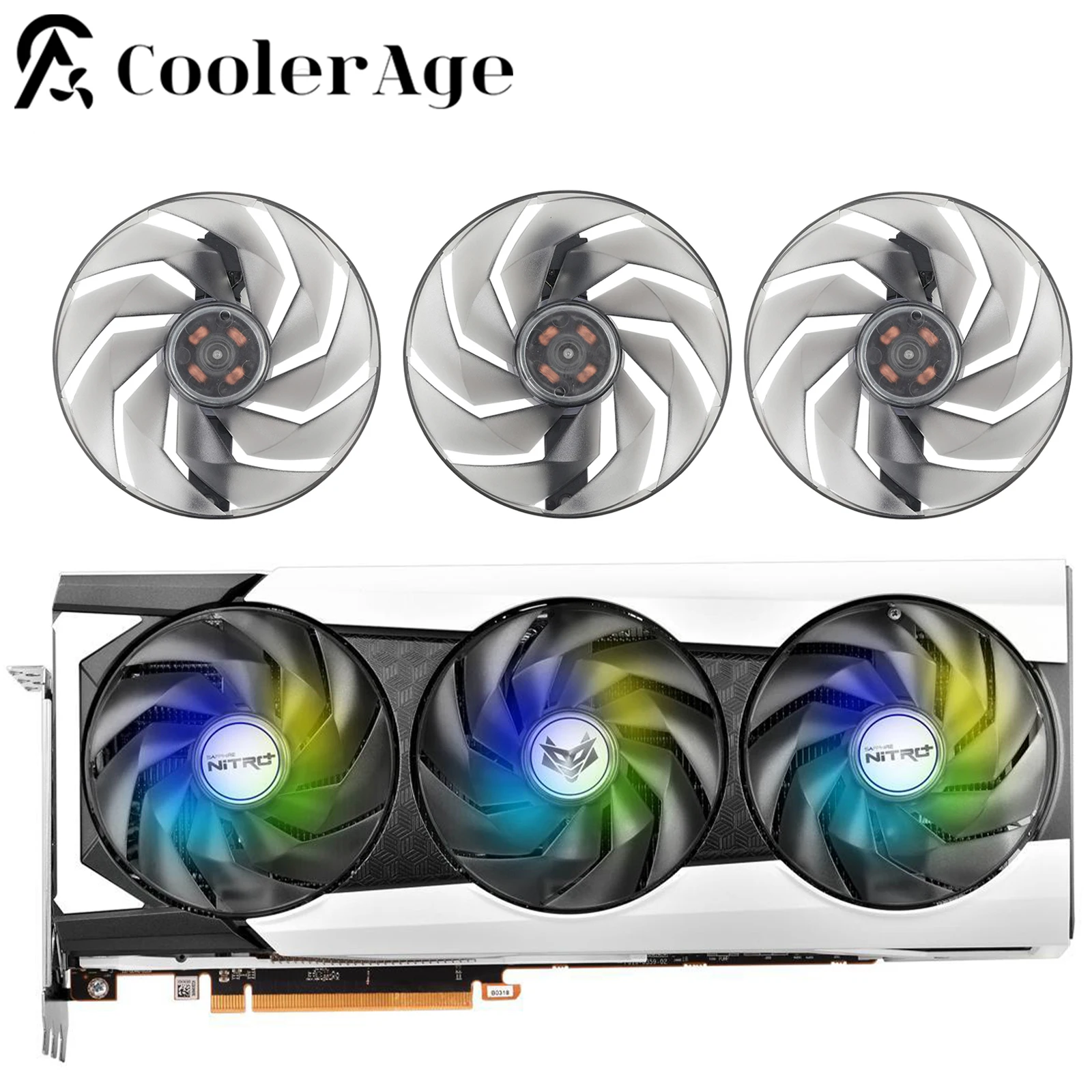 95MM FD10015M12D RX6950XT Video Card Fan For Sapphire NITRO+ AMD Radeon RX 6950 XT PURE Graphics Card Replacement Fan