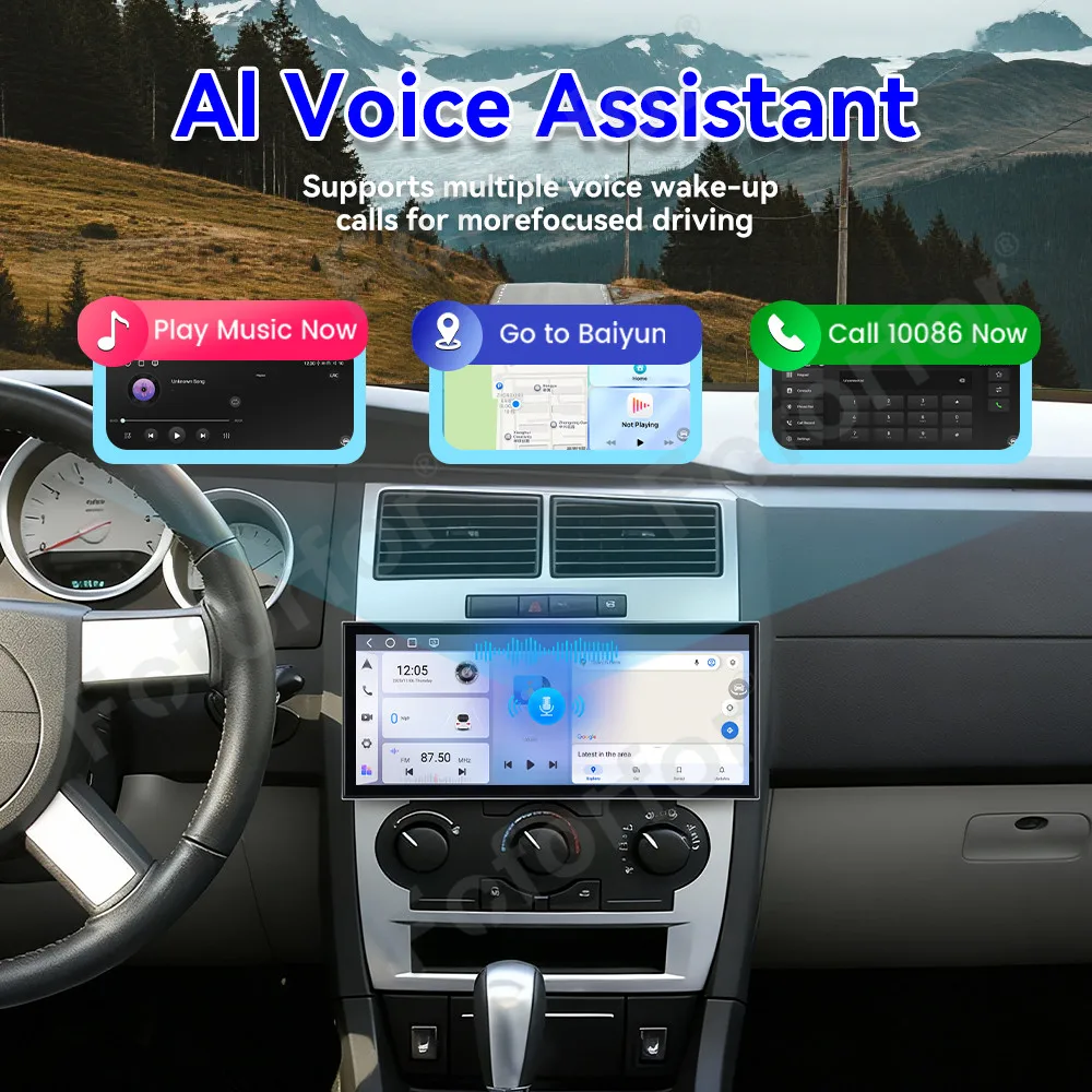Android 15 HD Touch Screen GPS Navigation 15.8 Inch Wireless CarPlay For Dodge Charger / Magnum 2004-2007 Car Audio Radio Stereo