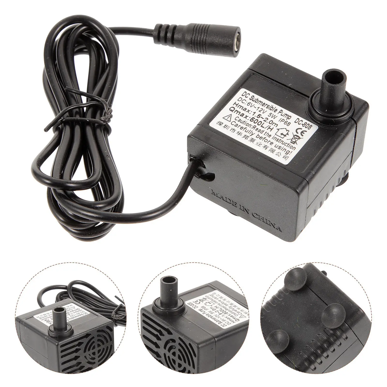 Dc Solar Submersible Pump Brushless Plastic Water Pump for Household Shower Cooling System Booster Home Supplies