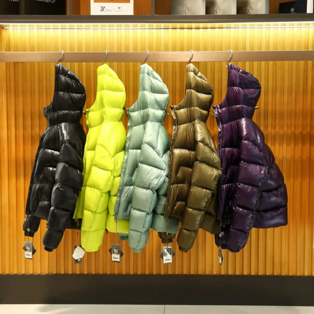 

Snow Mountain Series 5000GT Ultra Thi Down Jaet 90% Белый гусиный пух с капюшоном Bread Sle Пуховик для мужчин и женщин