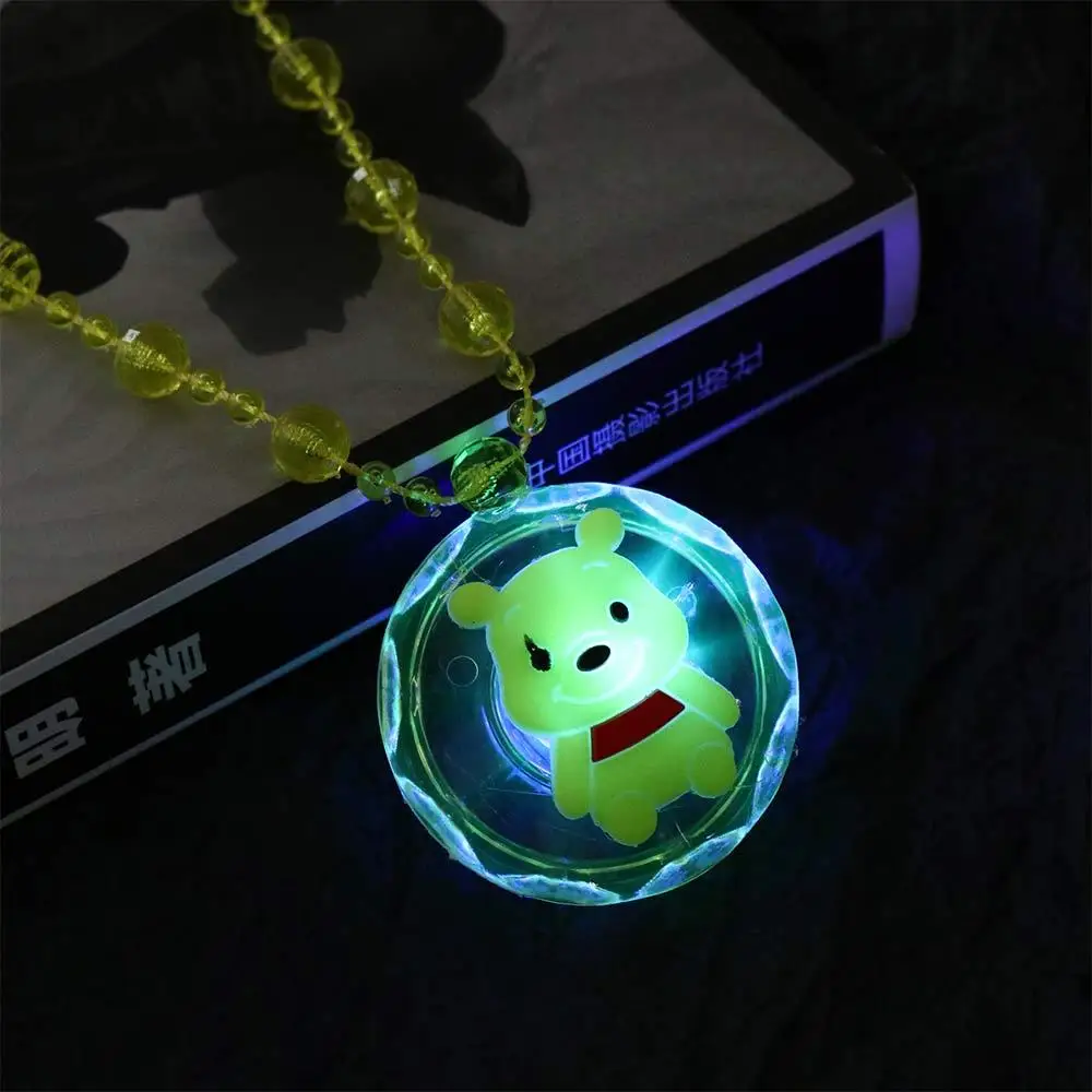 Cartoon Acrylic Beads Small Gift Pendant Toy Children Luminous Necklace Princess Necklace Led Flash Necklace Luminous Necklace