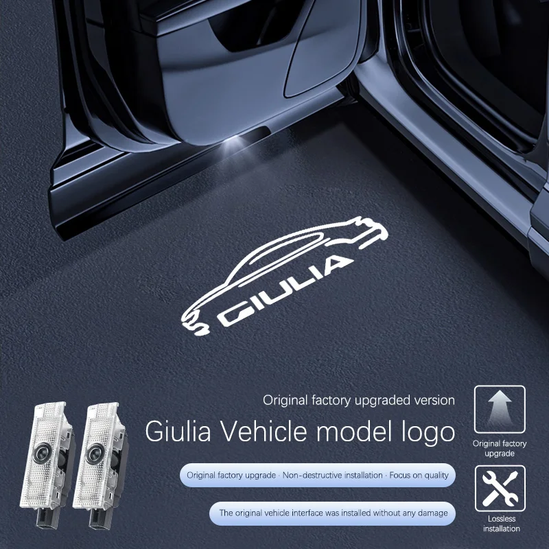 For Alfa Romeo Giulia 952 159 166 GT LED Car Door Interior Welcome Ghost Shadow Warning Light