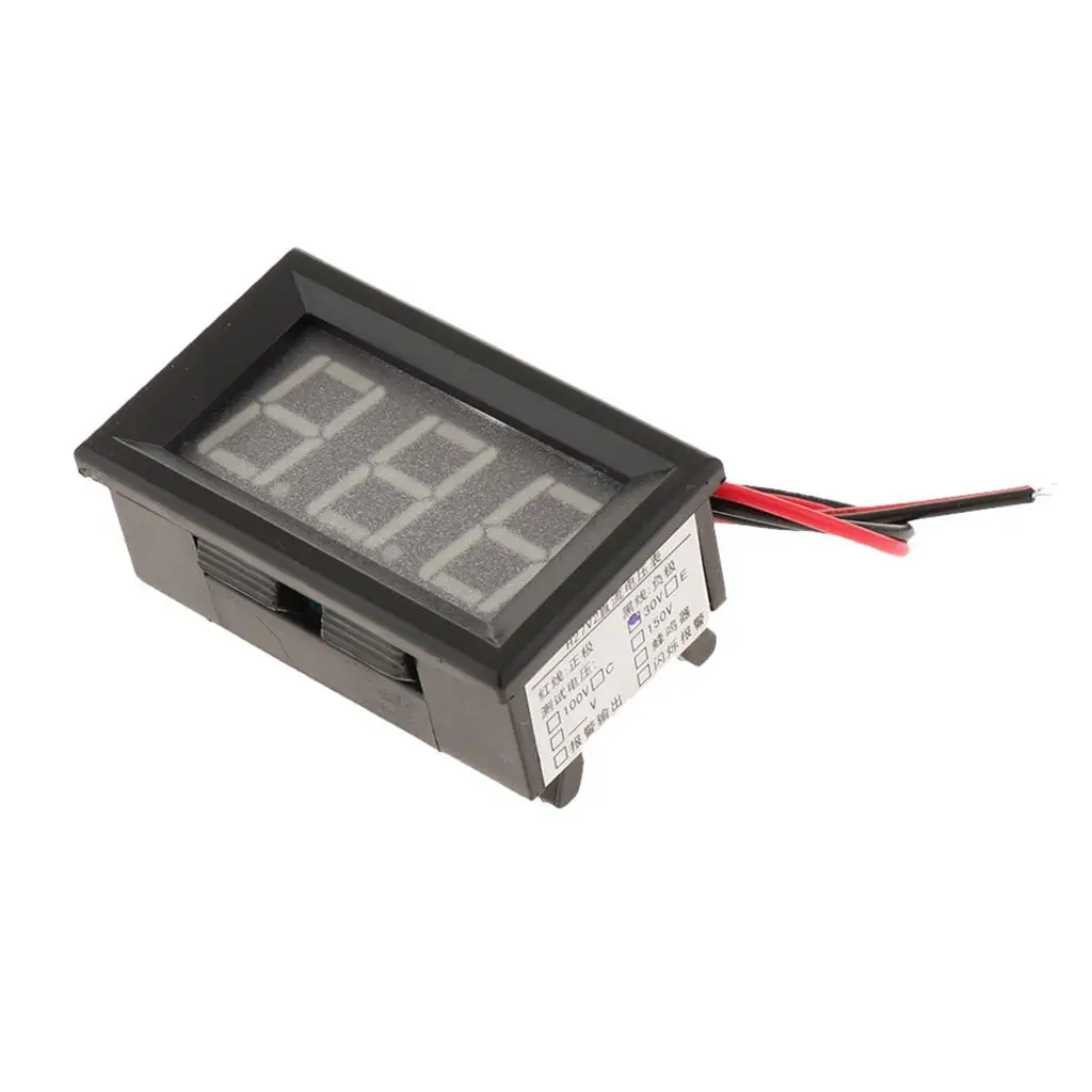 Mini DC 3.5-30V Voltmeter LED Panel 3-Digital Display Voltage Meter