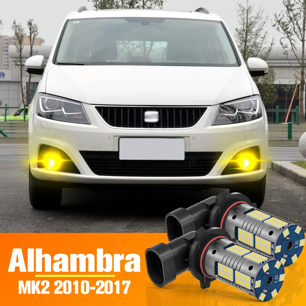 2pcs LED Front Fog Light For Seat Alhambra MK2 Accessories Bulb 2010-2017 2011 2012 2013 2014 2015 2016