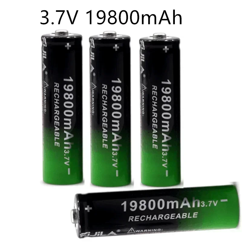New 18650 Li-Ion Battery 19800mAh Rechargeable Battery 3.7V for LED Flashlight or Electronic Devices Battery