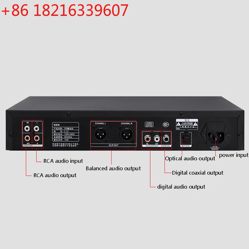 YAO High-end Multi-function CD Player Fever-grade DTS Decoding Professional HIFI CD Player Bluetooth 5.0 Supports Power-off Memo