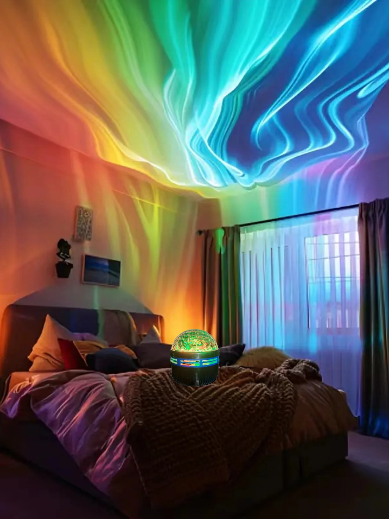 جهاز عرض الأضواء الشمالية: 16-لون أورورا ستاري سكاي، يعمل بمنفذ USB، جهاز تحكم عن بعد (غرفة النوم/المسرح المنزلي/عيد الميلاد) #3