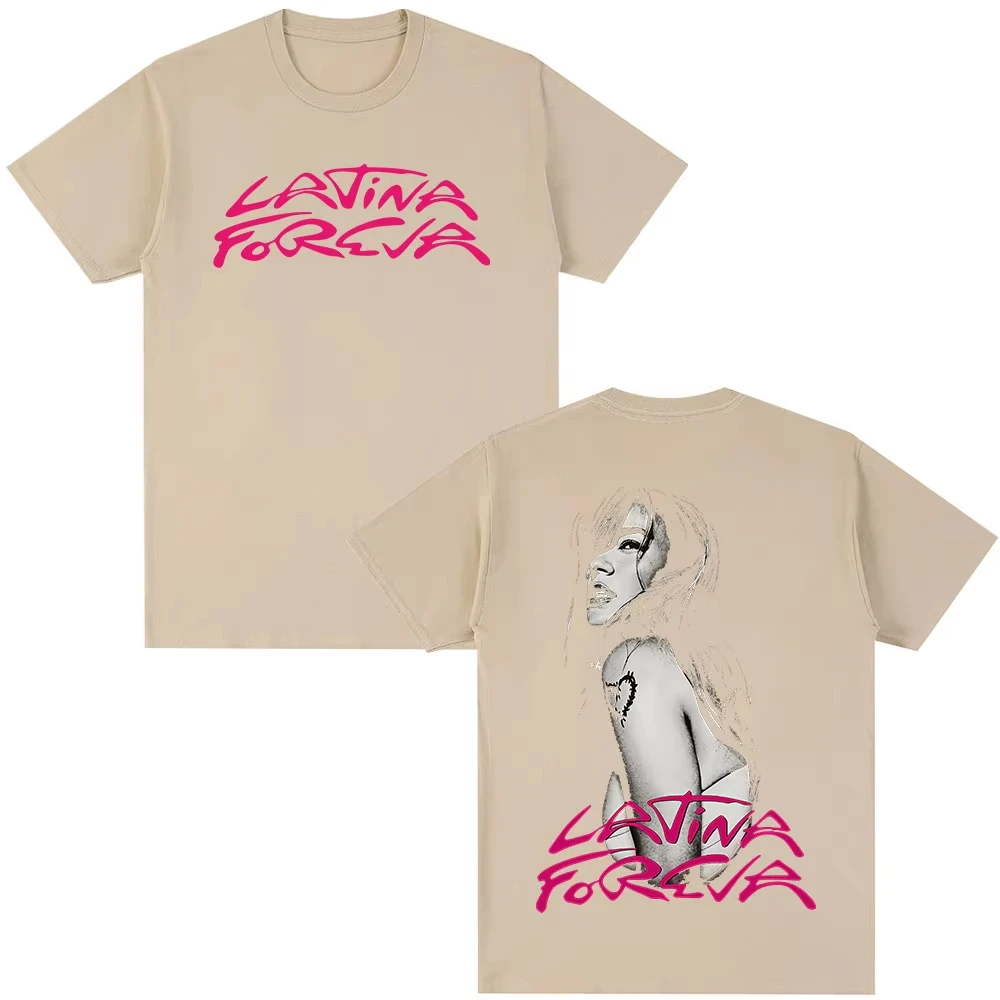 Karol G Tropicoqueta Latina Foreva 2026 Album T-shirt Men Women Fashion Harajuku T-shirts Casual Cotton T Shirt Tops Streetwear