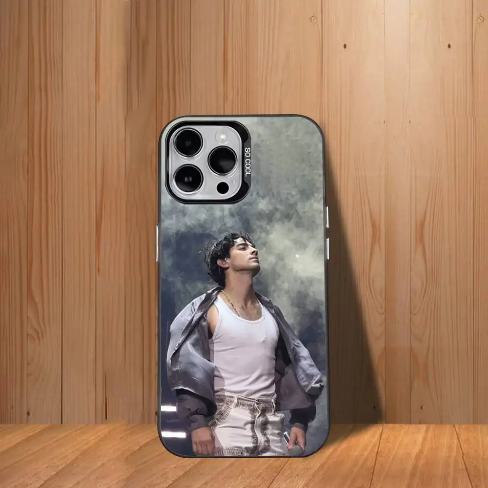 歌手ジョー・J-ジョナス-ES iPhoneケース iPhone 17、16、15、14、13、12、11、Mini、Pro、SE、MAX対応 ホワイトマット耐衝撃カバー