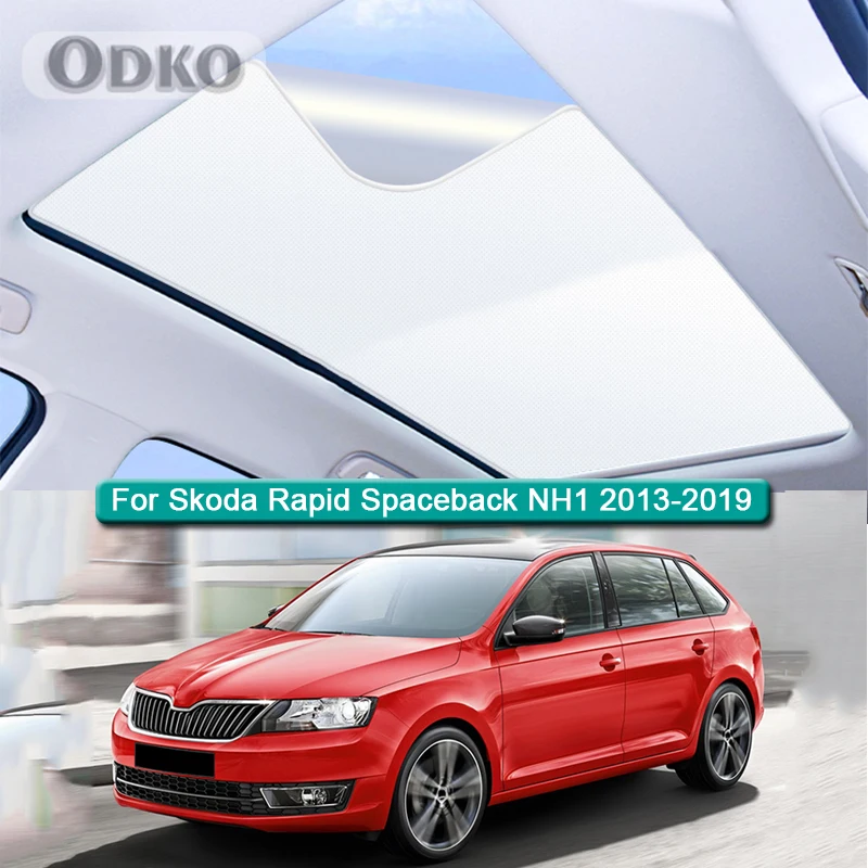 

Car Roof Sunshade For Skoda Rapid Spaceback NH1 2013-2018 2019 Electrostatic Adsorption Sunroof Sunshade Skylight Blind Shading