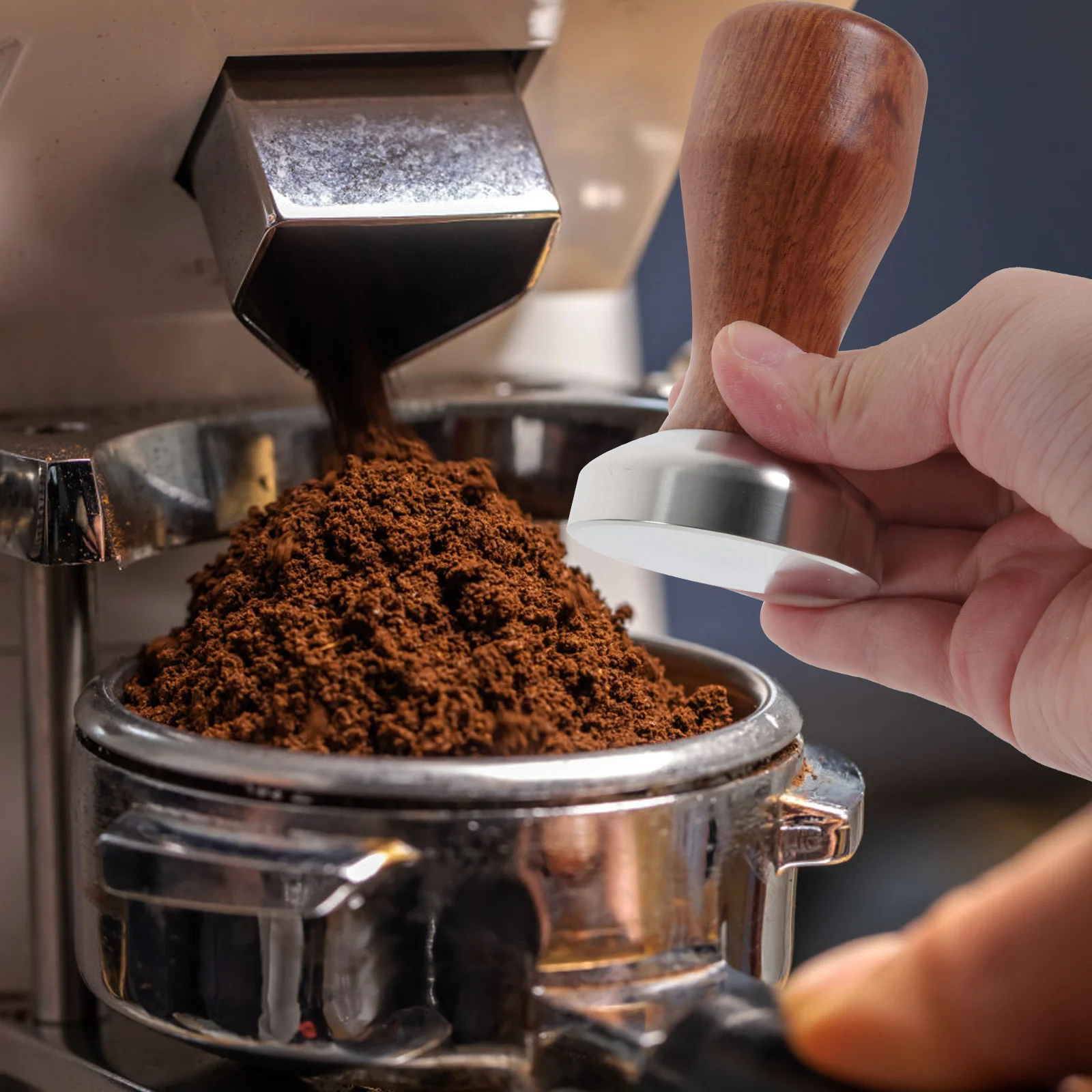 

Stainless Tamper 51MM Reusable Espresso Press Tool Smooth Surface Ergonomic Handle Home Cafe Bar Restaurant Kitchen
