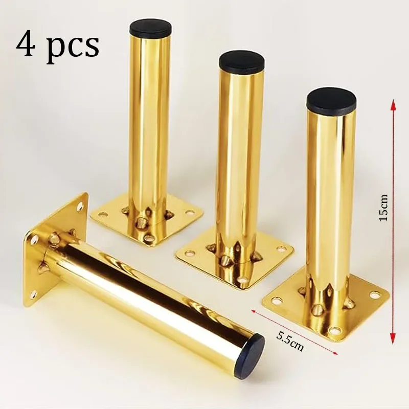 4pcs Furniture Legs Modern Metal Sofa Legs Furniture Support Feet Replacement Leg for Sofa Couch Chair Ottoman Cabinet Table