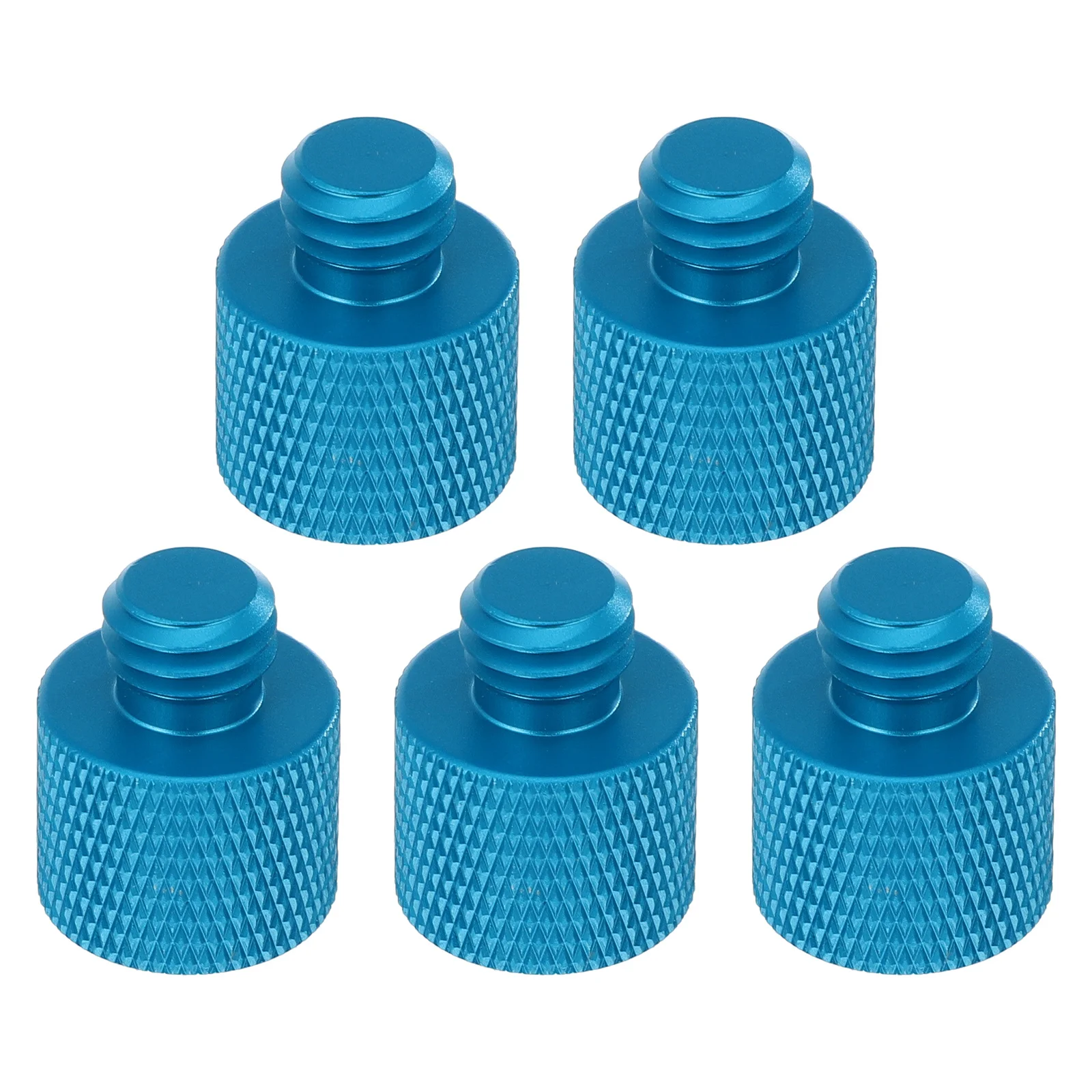 Adaptateur de vis de convertisseur de micro 3/8 à 1/4, 5 pièces, poignée moletée en alliage pour support de Microphone, trépied de montage de caméra, accessoire de moniteur Lcd