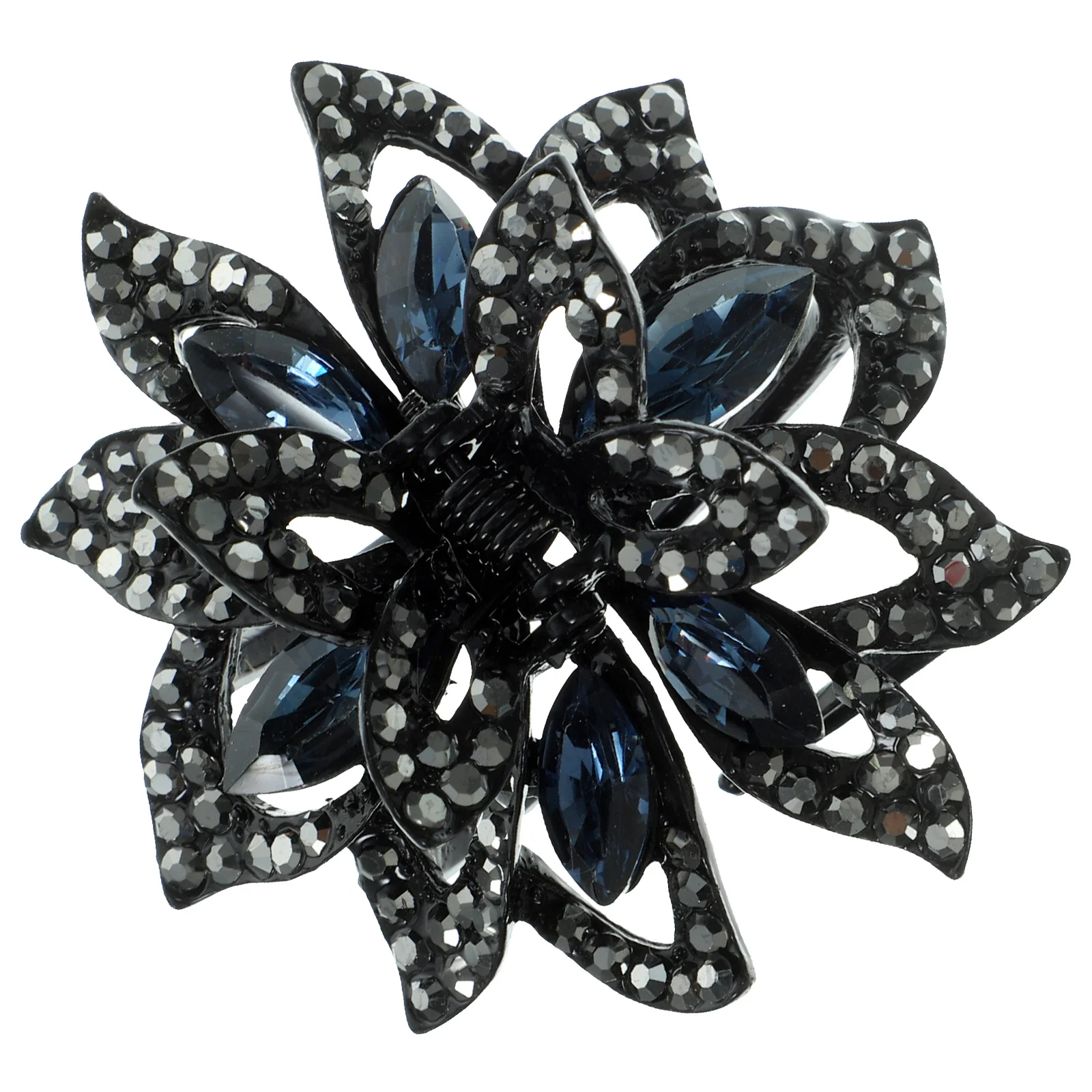 

Decorative Rhinestone Flower Hair Claw Clip for Women Strong Grip Jaw Clip Easy to Use for Makeup Shower Exercise