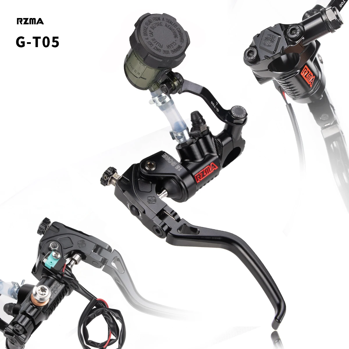 ​RZMA GT05 Racing Radial Brake Master Cylinder - New Foldable Lever w/ PSI Adjustable & Linear Feel | CNC Forged Track Edition