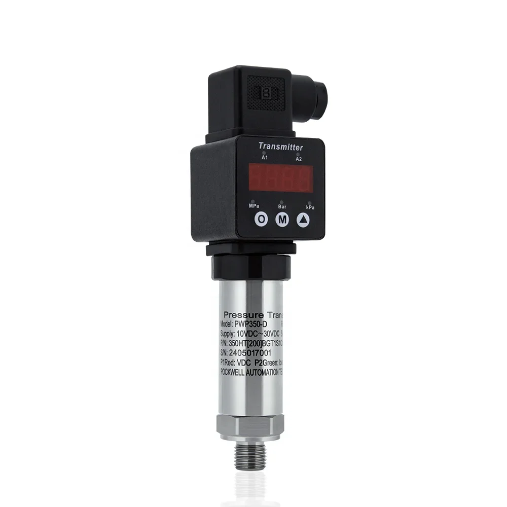 

Pockwell industrial pressure sensor with high low alarm automatic digital display controller