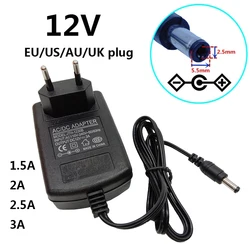 ユニバーサルAC/DCアダプター、電源、アダプター、スイッチング、12 v、3a、12 v、2a、12 v、1.5a、2.55a、5.5x2.5mm