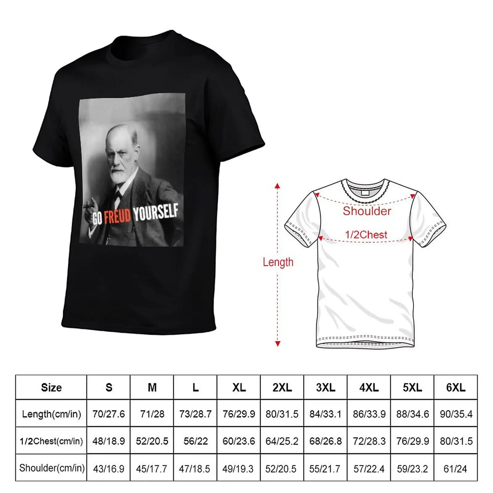 Go Freud Yourself T-Shirt blue archive plus sizes t shirts for men