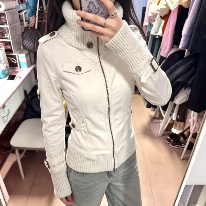 Punk Gothic Subculture Black Coat Women Autumn Winter Vintage Stand Collar Harajuku Jacket Female Streetwear Zipper Sweatshirts