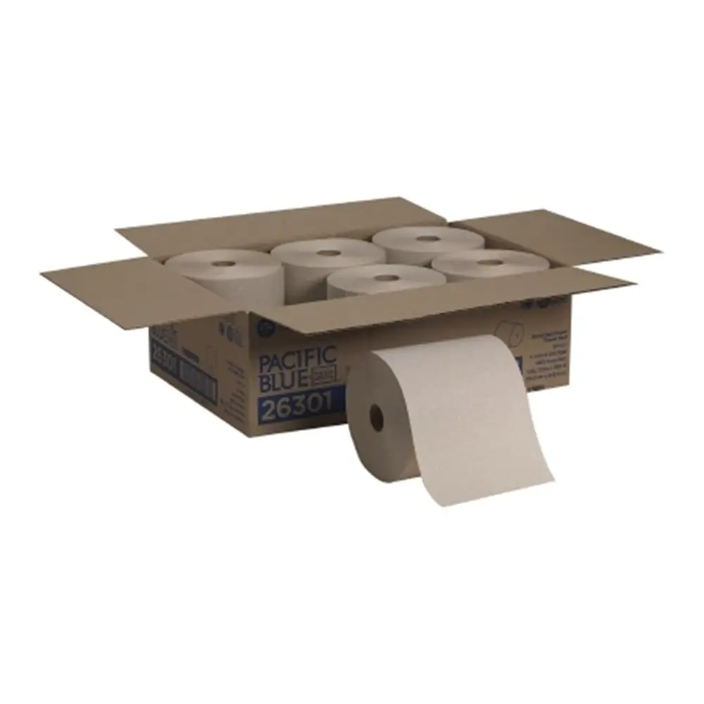 

Бумажные полотенца в рулонах коричневого цвета, 800 футов x 7,875 дюймов, 2-слойные, упаковка из 6 рулонов