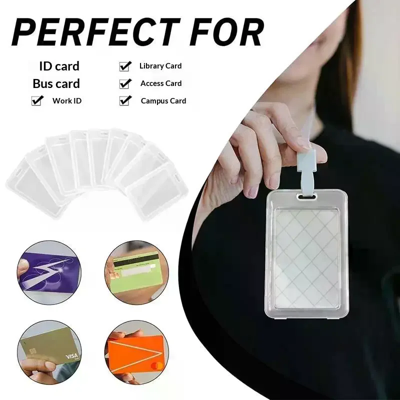 10/20/50Pcs Waterproof Transparent Card Cover Plastic Bus Card Holder Case Bank Business Credit ID Cards Hard Protective Sleeve