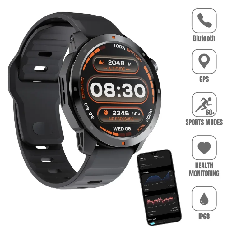 Smartwatch Kiano Watch Xtreme, GPS incorporado, IP68, cargador magnético