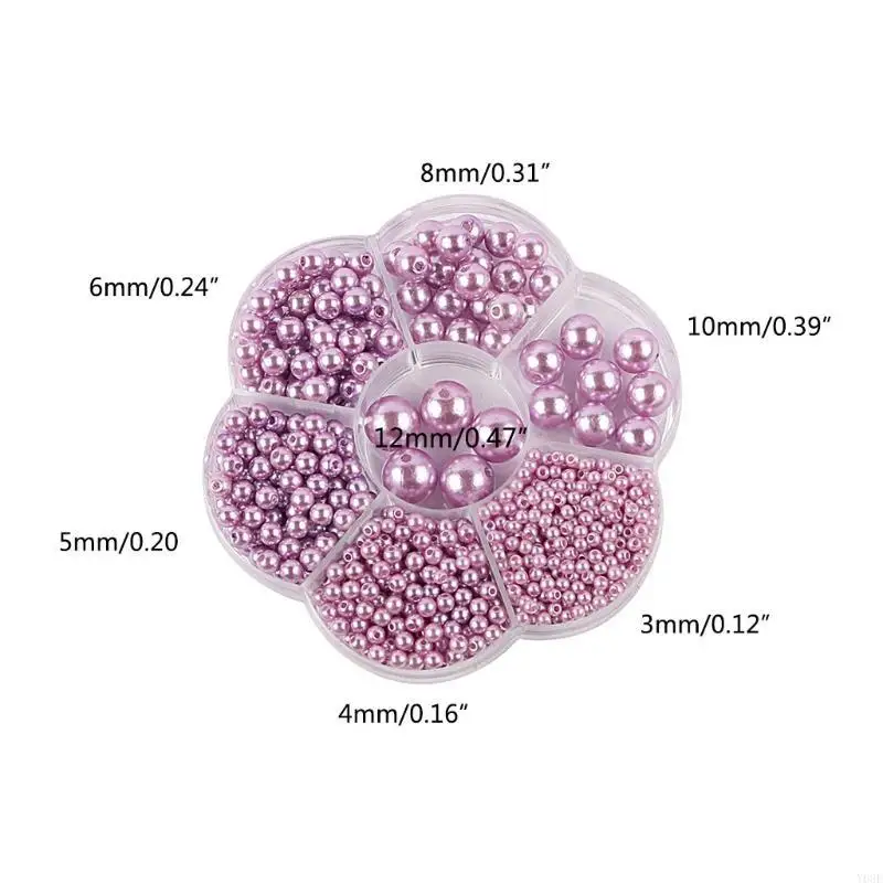 Fake Pearls Assorted Mixed Sizes 3/4/5/6/8/10/12mm Beads DIY Material Sewing Y08E