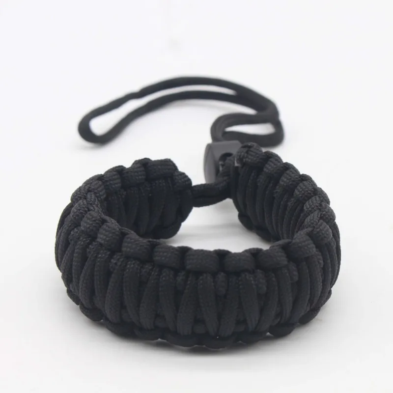 

Parachute Cord Braided Wristband with Adjustable Buckle Suitable for Camping Hiking DSLR Anti-loss Outdoor Multi-functional Tool