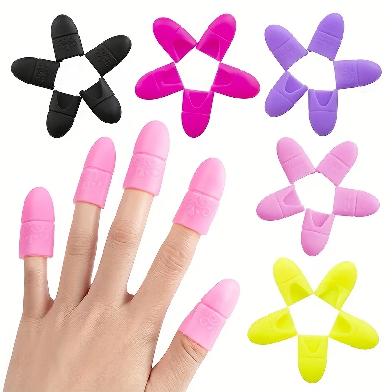 Silicone Nail Soak-Off Caps - Odorless, Professional Manicure & Pedicure Tool for Easy Gel Polish Removal