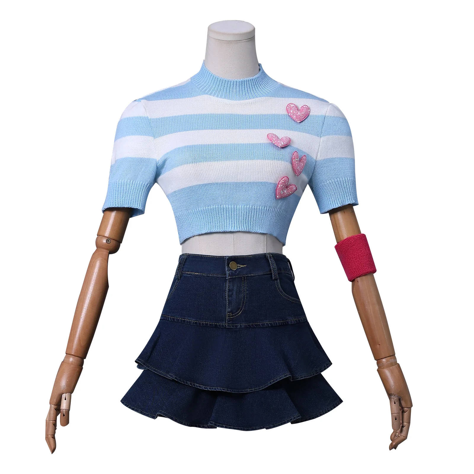 

Костюм для косплея Bloom Win Club X, свитер, подходящий для повседневного ношения, свитер в сине-белую полоску с юбкой для Хэллоуина