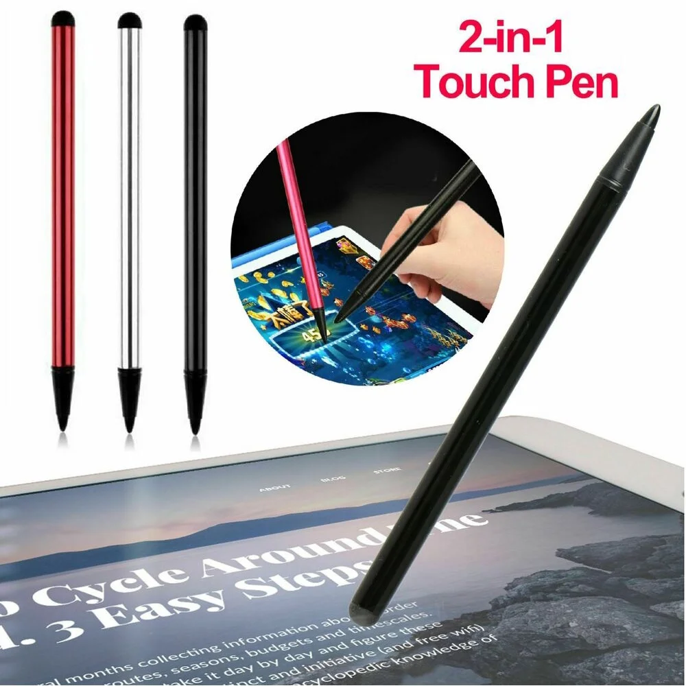 

Hot 2 in 1 Touch Screen Stylus Pen Ballpoint for Phone Tablet Smartphone