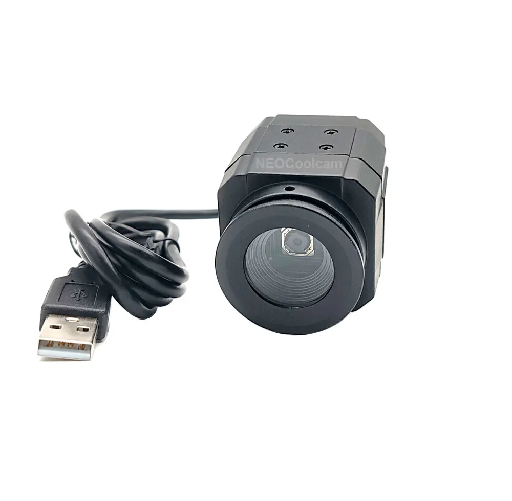 NEOCoolcam HD 4K Autofocus USB Webcam 3264 x 2448 15fps MJPEG UVC 8MP IMX179 Video Live PC Camera Mini Metal Body Black
