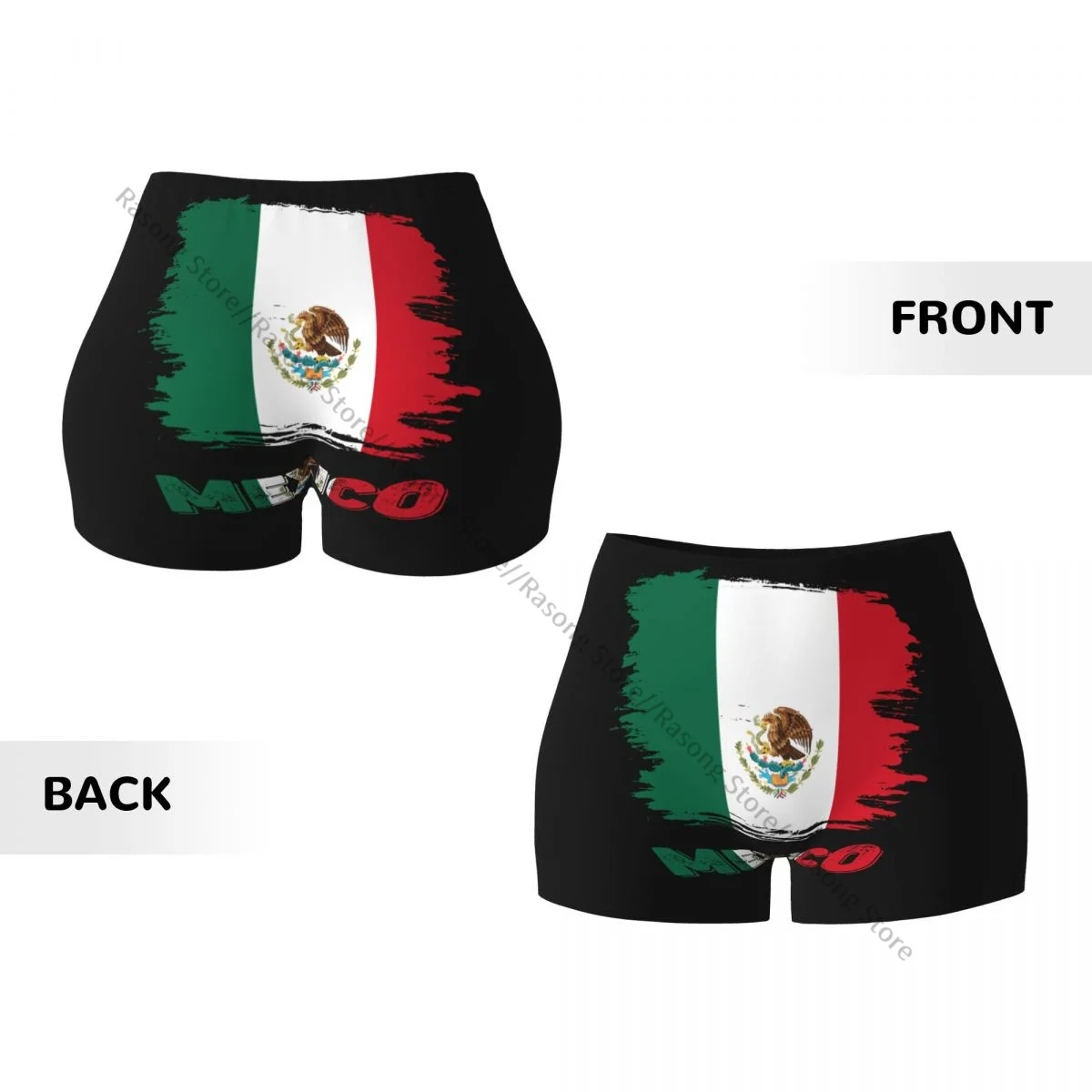 Yoga Shorts Vintage Mexico Michoacan Mexican Flag Women Biker Tight Elastic Workout Sports Leggings Sportswear