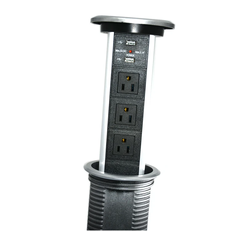USA Type Automation Furniture Intelligent Motorized Pop up Power Socket
