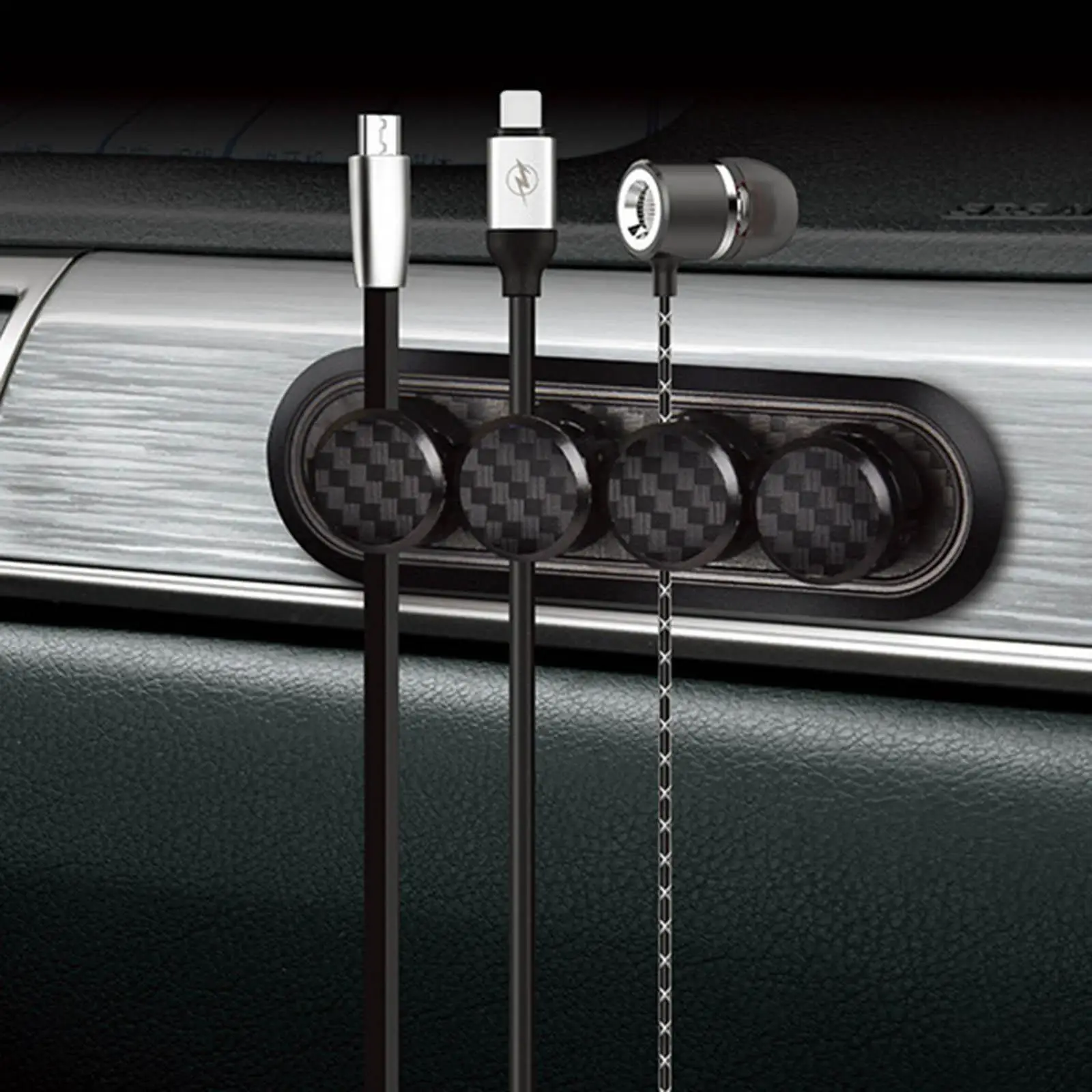 Magnetic , with 4 Buckles, Cable Holder for Earphone Cord, Office Desktop