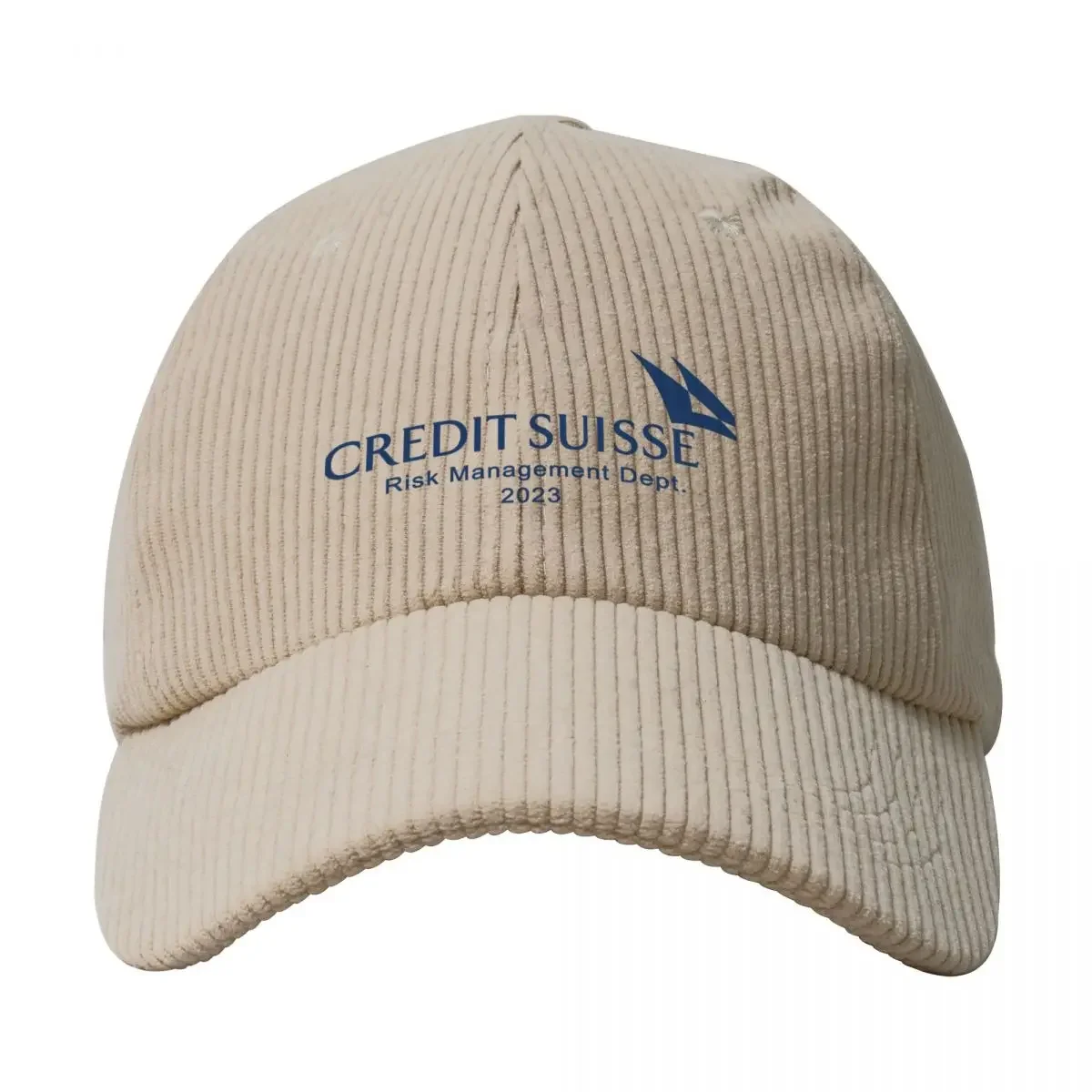 Credit Suisse Risk Management Department Corduroy Baseball Cap Cap Beach Outing Mountaineering Women Beach Fashion Men's