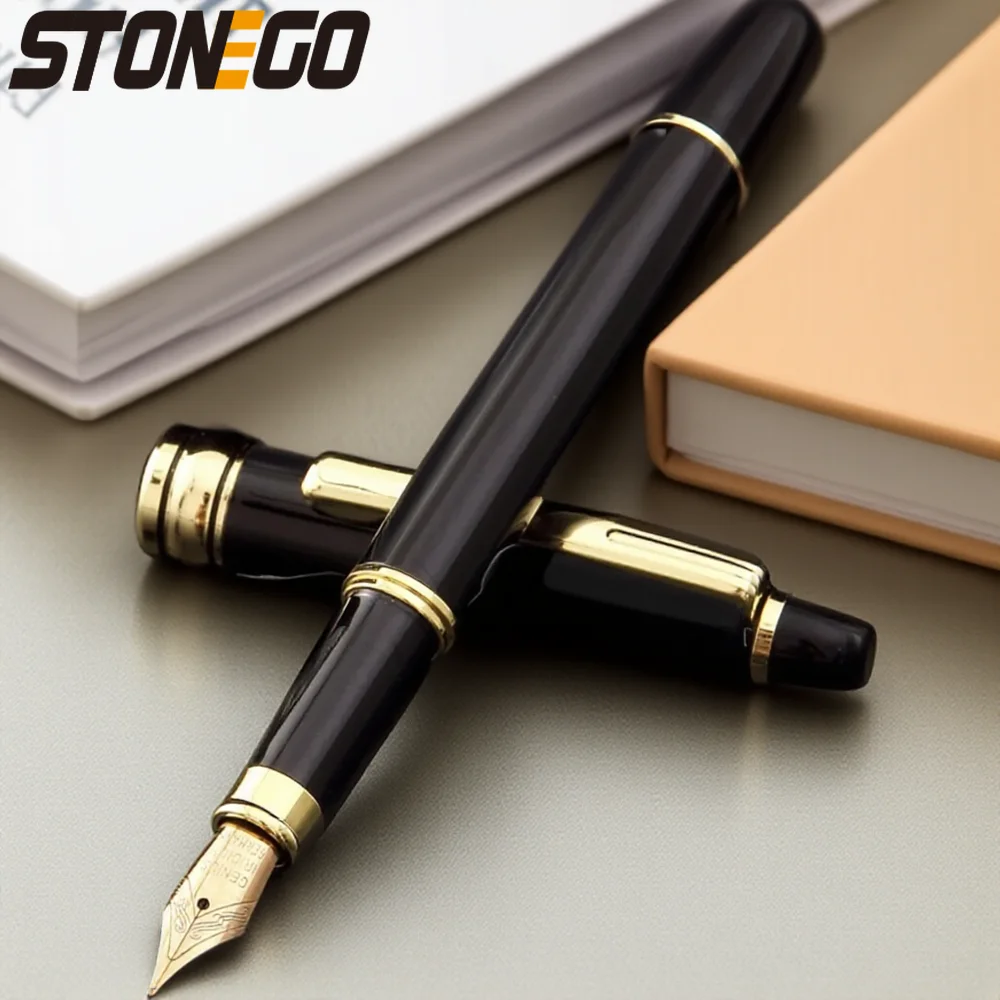 

Classical Metal Black Fountain Pen Converter Calligraphy Pens for Writing Drawing Journal Business Gift