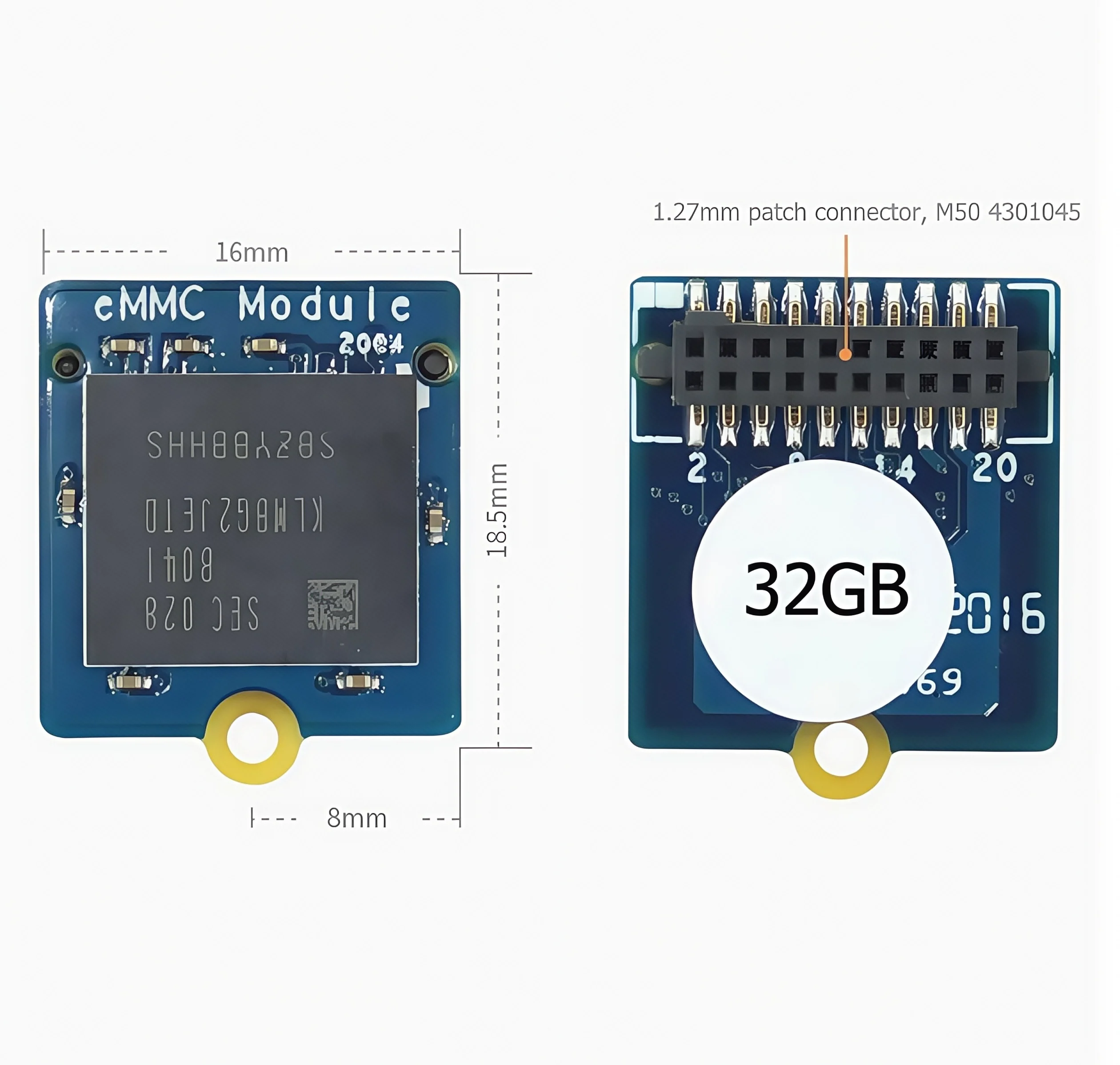 eMMC module 8GB/16GB/32GB/64GB flash memory Micro SD to eMMC Module Adapter SD adapter board compatible with Nanopi M4 NEO4 M4V2