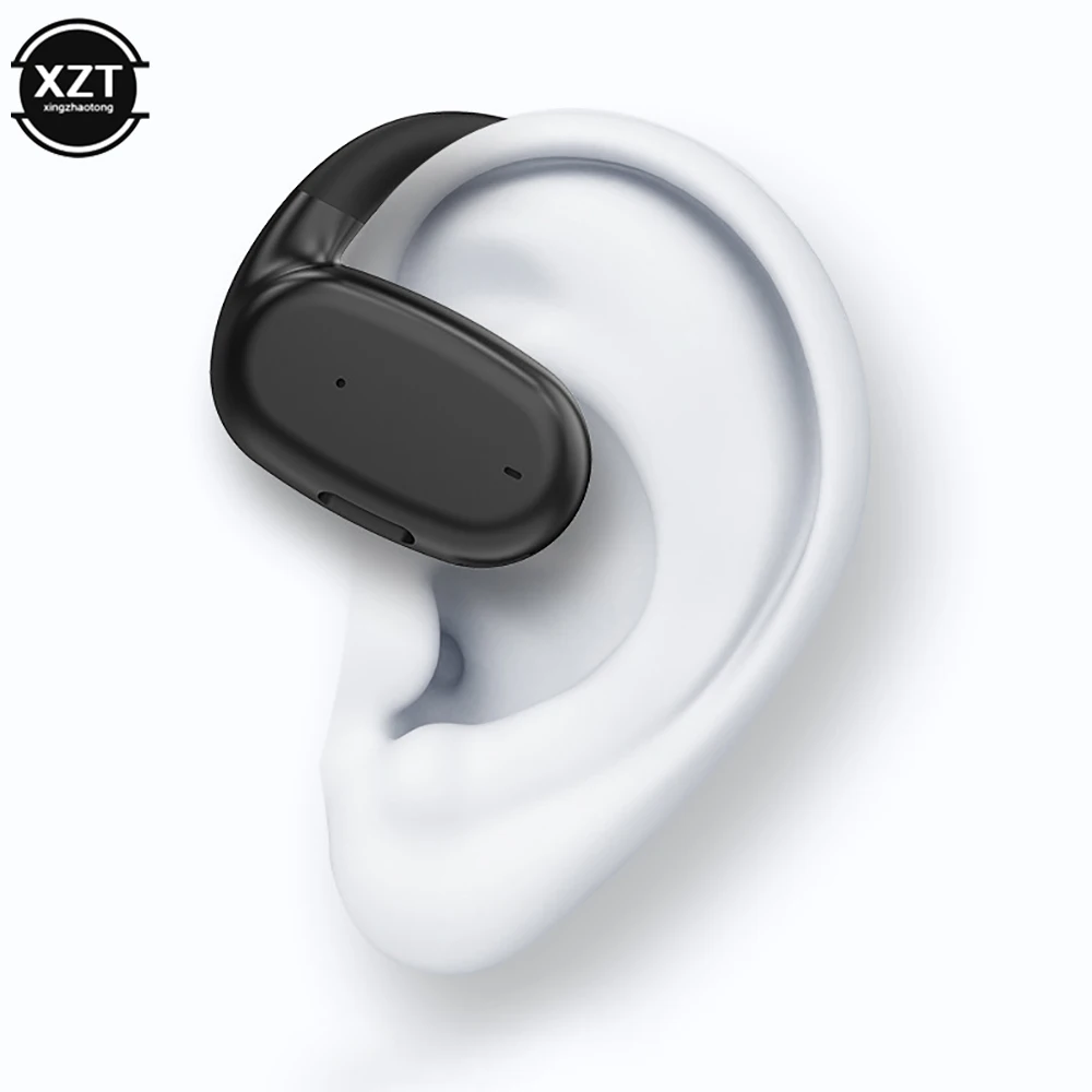 Single Left Ear Bluetooth-compatible Headset 5.2ows Open Bone Conduction Hands-free Earphones Ear Hook Noise Canceling Headphone