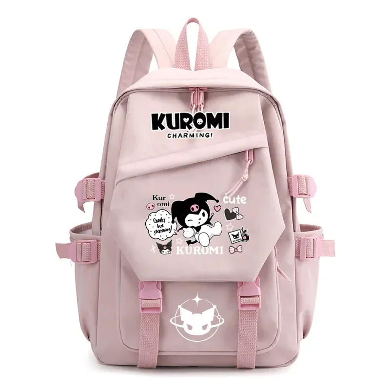 

Вместительный водонепроницаемый рюкзак для школы Sanrio Kuromi, милая розовая Аниме Сумка для косплея, дорожная сумка для школьниц